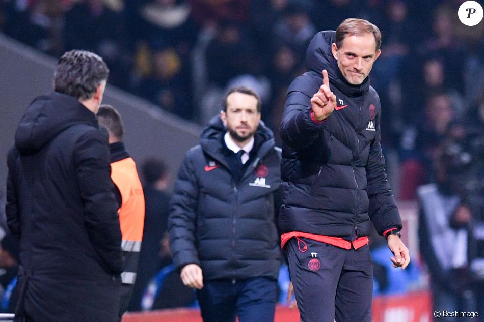 Thomas Tuchel lors du match de championnat de Ligue 1 ...