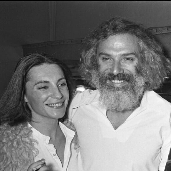 Archives- Georges Moustaki et Catherine Lara en 1976. 