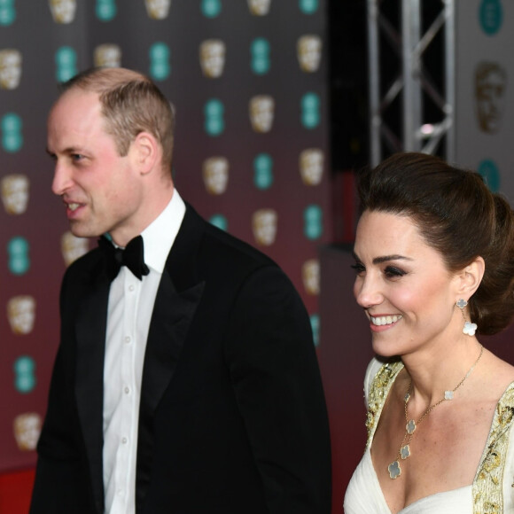 Le prince William, duc de Cambridge et Catherine Kate Middleton, la duchesse de Cambridge - 73e cérémonie des British Academy Film Awards (BAFTA) au Royal Albert Hall à Londres, le 2 février 2020.