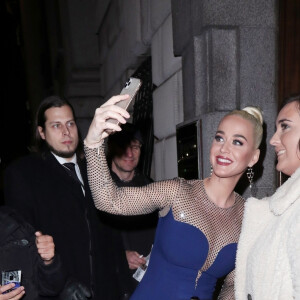 Katy Perry à la sortie du dîner de gala "British Asian Trust" à la maison des banquets à Londres, Royaume Uni, le 4 février 2020.