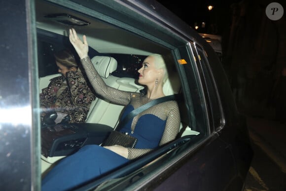 Katy Perry à la sortie du dîner de gala "British Asian Trust" à la maison des banquets à Londres, Royaume Uni, le 4 février 2020.