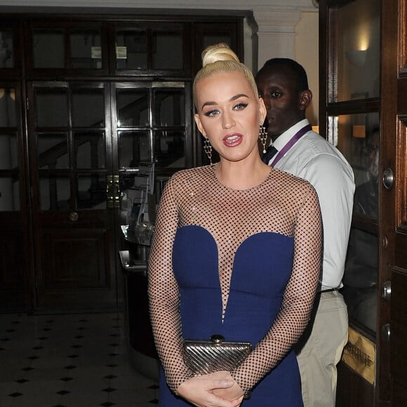 Katy Perry à la sortie du dîner de gala "British Asian Trust" à la maison des banquets à Londres, Royaume Uni, le 4 février 2020.