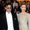 Johnny Depp et sa fiancée Amber Heard - Soirée du Met Ball / Costume Institute Gala 2014: "Charles James: Beyond Fashion" à New York, le 5 mai 2014.