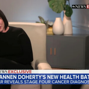 Shannen Doherty s'éffondre en larmes alors qu'elle annonce la rechute de son cancer du sein stade 4 dans une interview de Good Morning America.