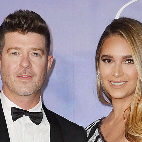 Robin Thicke et sa fiancée April Love Geary - Soirée de gala "Global Ocean" à Hollywood le 6 février 2020.