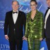 Le prince Albert II de Monaco, Sharon Stone - Soirée de gala "Global Ocean" à Hollywood le 6 février 2020.