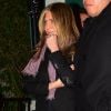 Exclusif - Jennifer Aniston à la sortie du restaurant "San Vicente Bungalows", où se tenait l'anniversaire de Sara Foster, à Los Angeles, le 5 février 2020.