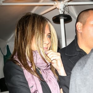 Exclusif - Jennifer Aniston à la sortie du restaurant "San Vicente Bungalows", où se tenait l'anniversaire de Sara Foster, à Los Angeles, le 5 février 2020.