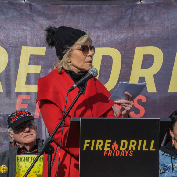 Jane Fonda - L'actrice et militante politique participe à une manifestation pour le climat à Capitol Hill, à Washington, DC,le 8 novembre 2019. Les activistes se sont ensuite rendus à la Maison Blanche pour attirer l'attention sur la nécessité de lutter contre le changement climatique.