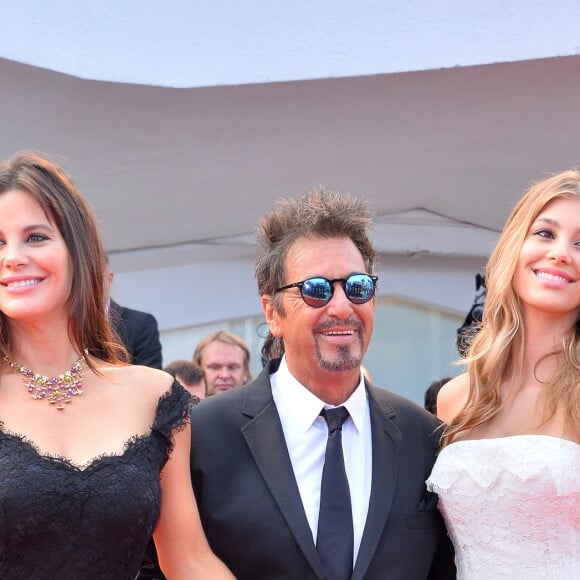 Al Pacino entouré de sa compagne Lucila Sola et de sa belle-fille Camila Sola - Première du film "Manglehorn" lors du 71ème festival international du film de Venise, la Mostra. Le 30 août 2014