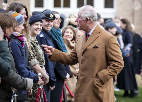 Le prince Charles, prince de Galles - Visite au centre de réadaptation médicale de la défense Stanford Hall, Loughborough, le 11 février 2020 où ils ont rencontré des patients et du personnel et ont visité le gymnase et atelier de prothèse.