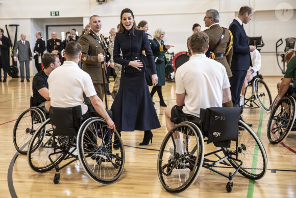 Catherine (Kate) Middleton, duchesse de Cambridge - Visite au centre de réadaptation médicale de la défense Stanford Hall, Loughborough, le 11 février 2020 où ils ont rencontré des patients et du personnel et ont visité le gymnase et atelier de prothèse.