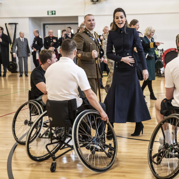 Catherine (Kate) Middleton, duchesse de Cambridge - Visite au centre de réadaptation médicale de la défense Stanford Hall, Loughborough, le 11 février 2020 où ils ont rencontré des patients et du personnel et ont visité le gymnase et atelier de prothèse.