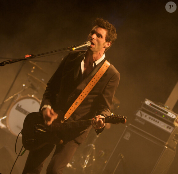Johan Ledoux, du groupe de rock français Blankass, en concert à Nice le 31 mai 2008. Photo de Guillaume Laurent/Alamo/ABACAPRESS.COM