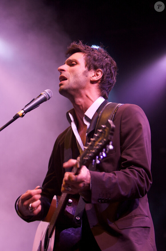Johan Ledoux, du groupe de rock français Blankass, en concert à Nice le 31 mai 2008. Photo de Guillaume Laurent/Alamo/ABACAPRESS.COM