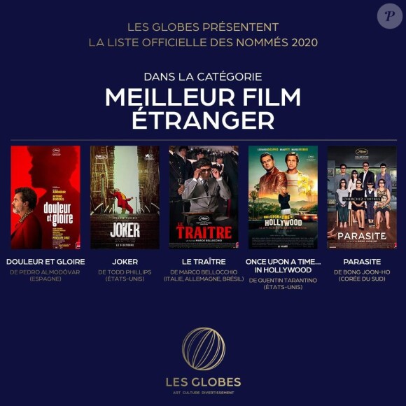 La 15e cérémonie des Globes se déroulera le 14 mars 2020 à la salle Wagram, à Paris.