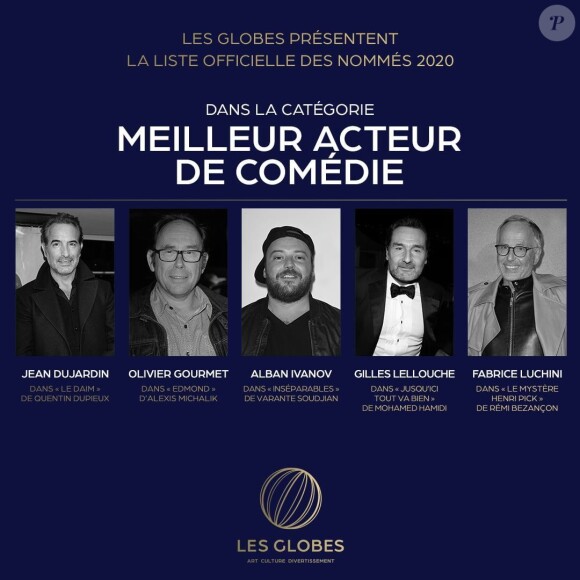 La 15e cérémonie des Globes se déroulera le 14 mars 2020 à la salle Wagram, à Paris.