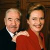 Jean-Pierre Darras et Corinne Lahaye au mariage Simone Valere et Jean Dessailly Paris en 1998.