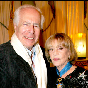 Jean Daniel et Jeanne Moreau en 2007 à Paris.