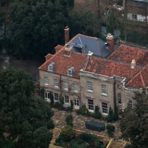 Exclusif - Vue aérienne de la maison de George Clooney et sa femme Amal Alamuddin dans le Berkshire en Angleterre. Le 28 janvier 2017