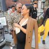 Christina Milian enceinte a déjeuné avec son amie Nicole Williams au restaurant Ivy à los Angeles le 14 janvier 2020.