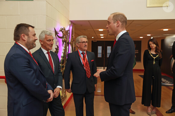 Le prince William, duc de Cambridge, dans les coulisses du match de rugby "France-Pays de Galles" lors du tournoi des Six Nations à Cardiff. Le 22 février 2020