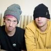 Tyler Joseph et Josh Dun, du groupe Twenty One Pilots, en interview à Hambourg en Allemagne. Le 31 octobre 2016. @Daniel Reinhardt/DPA/ABACAPRESS.COM