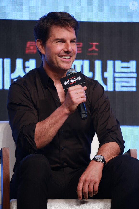 Tom Cruise en promotion pour "Mission: Impossible Fallout" à Séoul, le 16 juillet 2018.