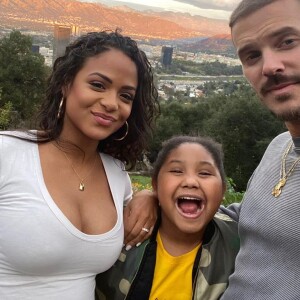 Violet (9 ans), la fille de Christina Milian, sur Instagram. Avec M. Pokora à Los Angeles. Février 2020.