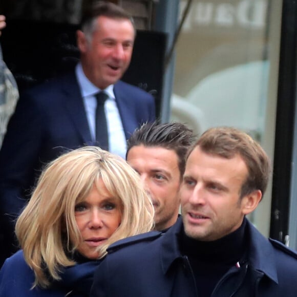 Emmanuel Macron et sa femme Brigitte passent le week-end de la Toussaint à Honfleur dans le Calvados. Le 2 novembre 2019.