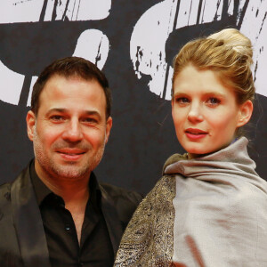 Mario Barravecchia et sa femme Jessica - Photocall de la cérémonie de clôture de la 11ème édition du festival international du film policier de Beaune, le 6 avril 2019. © CVS/Bestimage