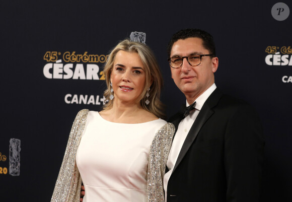 Maxime Saada et sa femme Sylvie assistent à la 45e cérémonie des César à la Salle Pleyel à Paris le 28 février 2020. © Dominique Jacovides / Olivier Borde / Bestimage