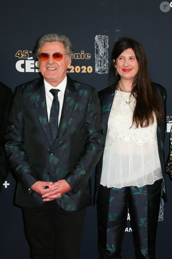 Daniel Auteuil et sa femme Aude Ambroggi assistent à la 45e cérémonie des César à la Salle Pleyel à Paris le 28 février 2020. © Dominique Jacovides / Olivier Borde / Bestimage