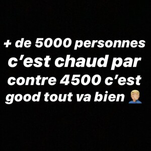 La story de M.Pokora à propos du coronavirus sur Instagram le 29 février 2020.