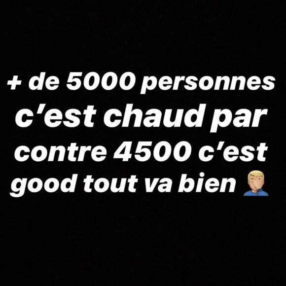 La story de M.Pokora à propos du coronavirus sur Instagram le 29 février 2020.