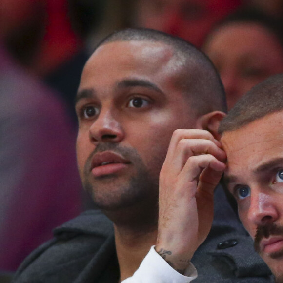 Matt Pokora (M. Pokora) - People au match de basket "ASVEL vs Boulogne Levallois Metropolitans" lors de la première demi-finale de Leaders Cup à la "Disney Events Arena" de Marne-la-Vallée, le 15 février 2020. Les Metropolitans de Boulogne-Levallois ont battu Cholet 82 à 74. © Gwendoline Le Goff / Panoramic / Bestimage