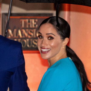 Le prince Harry, duc de Sussex, et Meghan Markle, duchesse de Sussex arrivent à la cérémonie des Endeavour Fund Awards au Mansion House à Londres, Royaume Uni, le 5 mars 2020.