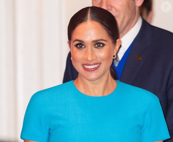 Le prince Harry, duc de Sussex, et Meghan Markle, duchesse de Sussex arrivent à la cérémonie des Endeavour Fund Awards au Mansion House à Londres, Royaume Uni, le 5 mars 2020.