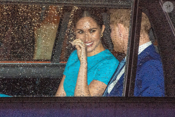 Le prince Harry, duc de Sussex, et Meghan Markle, duchesse de Sussex arrivent à la cérémonie des Endeavour Fund Awards au Mansion House à Londres, Royaume Uni, le 5 mars 2020.