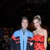 Chiara Ferragni et son mari Fedez au défilé de mode "Moschino" collection Automne-Hiver 2020-2021 lors de la fashion week à Milan, le 20 février 2020.