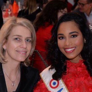 Géraldine Dobey (directrice générale de l'Hôtel Barrière Le Fouquet's Paris) et Clémence Botino (Miss France 2020) lors du déjeuner d'affaires "Edition Spéciale Femmes" de la 5ème édition du Chinese Business Club, à l'occasion de la journée internationale des droits des femmes au Pavillon Cambon Potel et Chabot. Paris, le 9 mars 2020. © Rachid Bellak/Bestimage