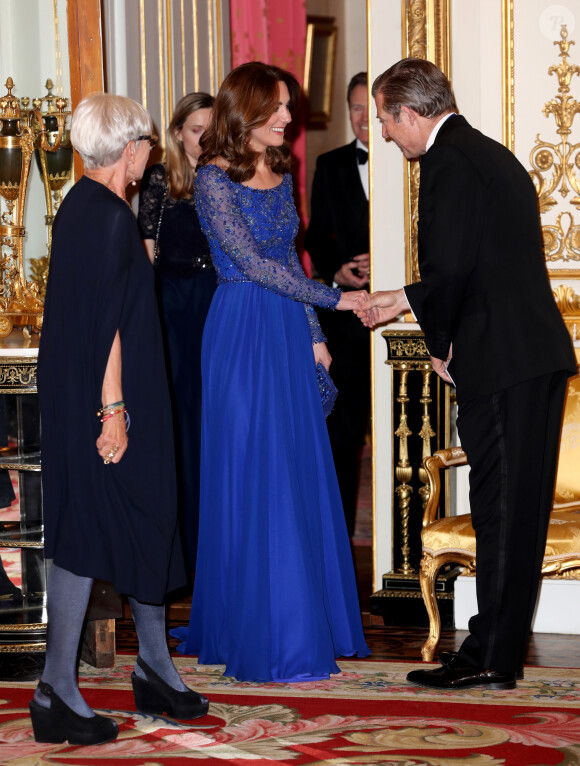 Kate Middleton, duchesse de Cambridge, assiste au dîner de gala du 25e anniversaire de l'association caritative "Place2Be" à Buckingham Palace. Londres. Le 9 mars 2020.