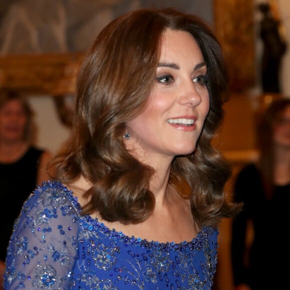 Kate Middleton, duchesse de Cambridge, assiste au dîner de gala du 25e anniversaire de l'association caritative "Place2Be" à Buckingham Palace. Londres. Le 9 mars 2020.