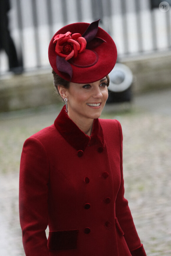 Kate Middleton, duchesse de Cambridge - La famille royale d'Angleterre à la cérémonie du Commonwealth en l'abbaye de Westminster à Londres, le 9 mars 2020. @Stephen Lock / i-Images /ABACAPRESS.COM
