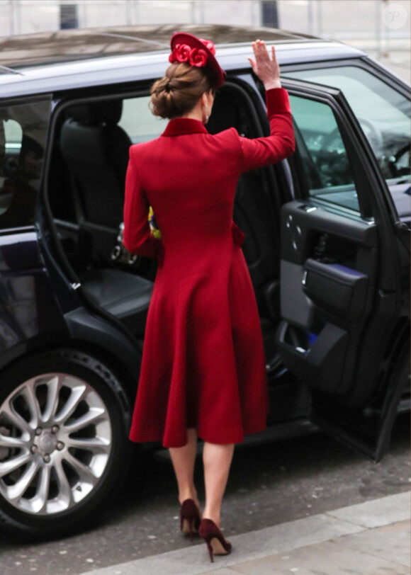 Kate Middleton, duchesse de Cambridge - La famille royale d'Angleterre à la cérémonie du Commonwealth en l'abbaye de Westminster à Londres, le 9 mars 2020.