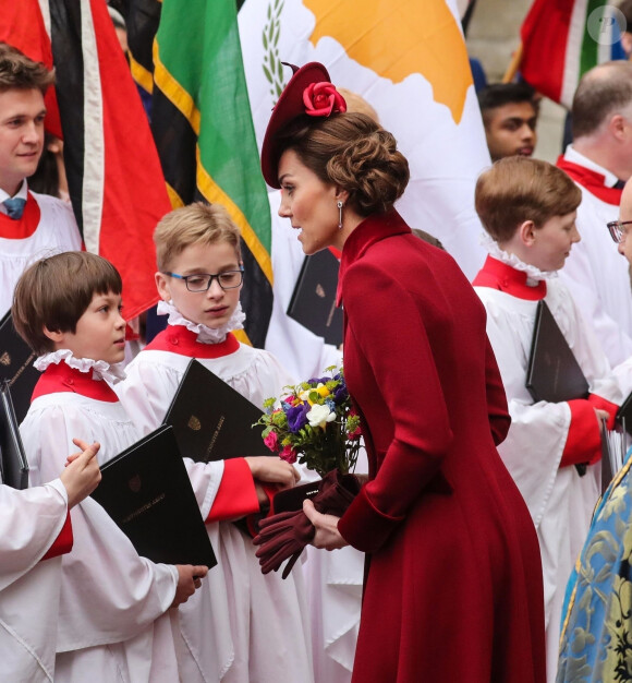 Kate Middleton, duchesse de Cambridge - La famille royale d'Angleterre à la cérémonie du Commonwealth en l'abbaye de Westminster à Londres, le 9 mars 2020.