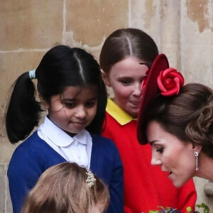 Kate Middleton, duchesse de Cambridge - La famille royale d'Angleterre à la cérémonie du Commonwealth en l'abbaye de Westminster à Londres, le 9 mars 2020.