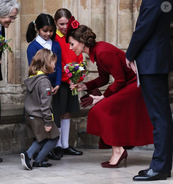 Kate Middleton, duchesse de Cambridge - La famille royale d'Angleterre à la cérémonie du Commonwealth en l'abbaye de Westminster à Londres, le 9 mars 2020.