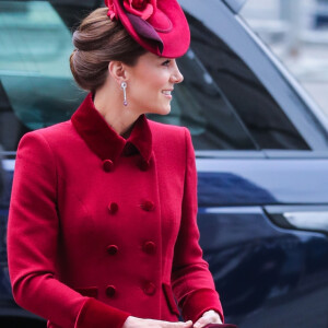 Kate Middleton, duchesse de Cambridge - La famille royale d'Angleterre à la cérémonie du Commonwealth en l'abbaye de Westminster à Londres, le 9 mars 2020.