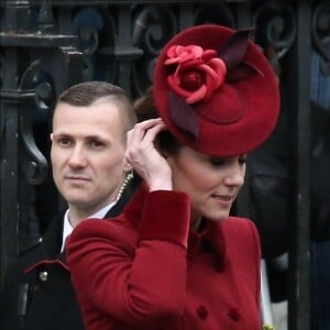 Kate Middleton, duchesse de Cambridge - La famille royale d'Angleterre à la cérémonie du Commonwealth en l'abbaye de Westminster à Londres, le 9 mars 2020.